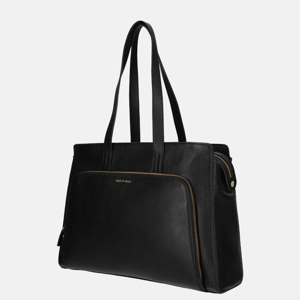 Rise of Rosa laptoptas 16 inch zwart bij Duifhuizen