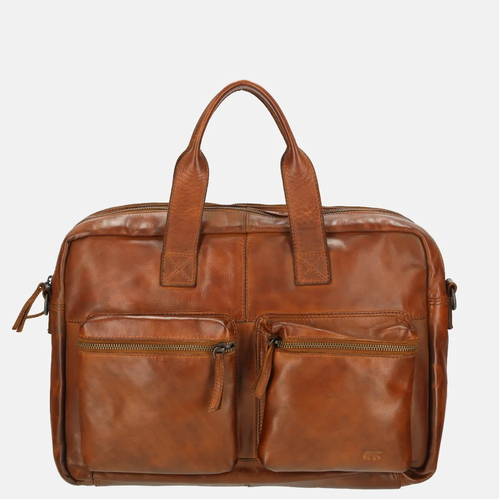 Bear Design laptoptas cognac bij Duifhuizen