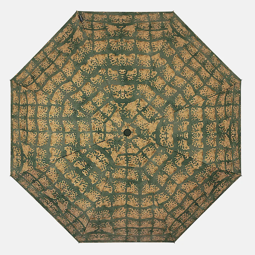 Impliva opvouwbare paraplu beige groen multi bij Duifhuizen