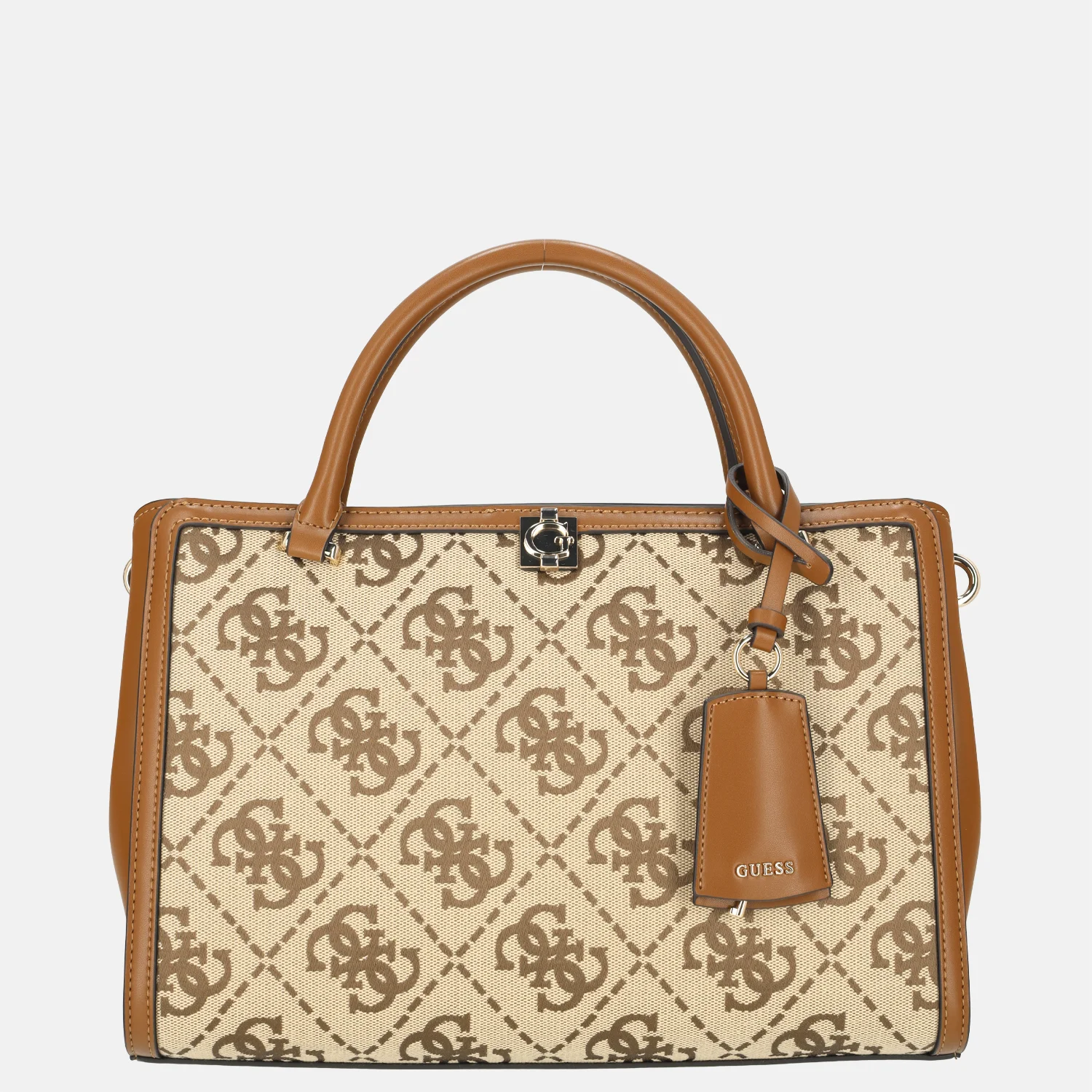 Guess Audrey girlfriend handtas latte logo bij Duifhuizen