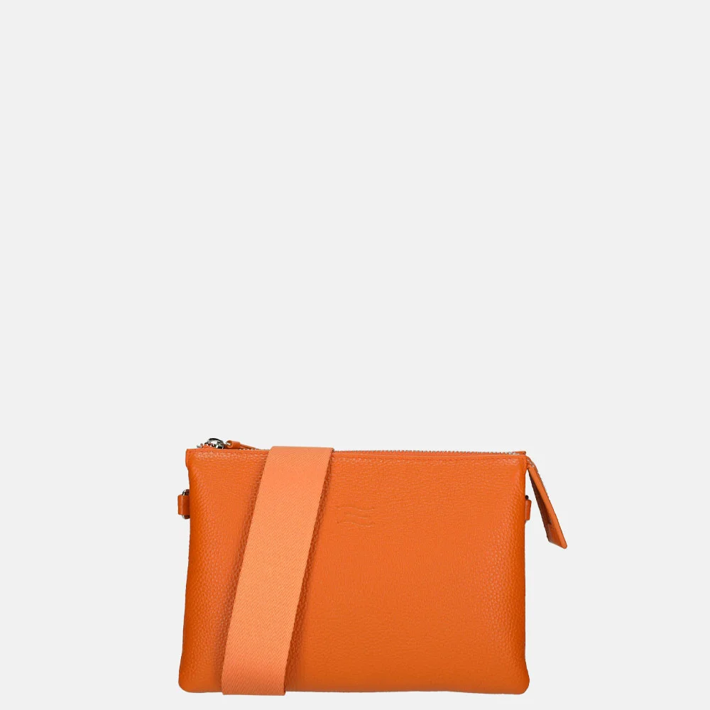 Crinkles crossbody tas orange