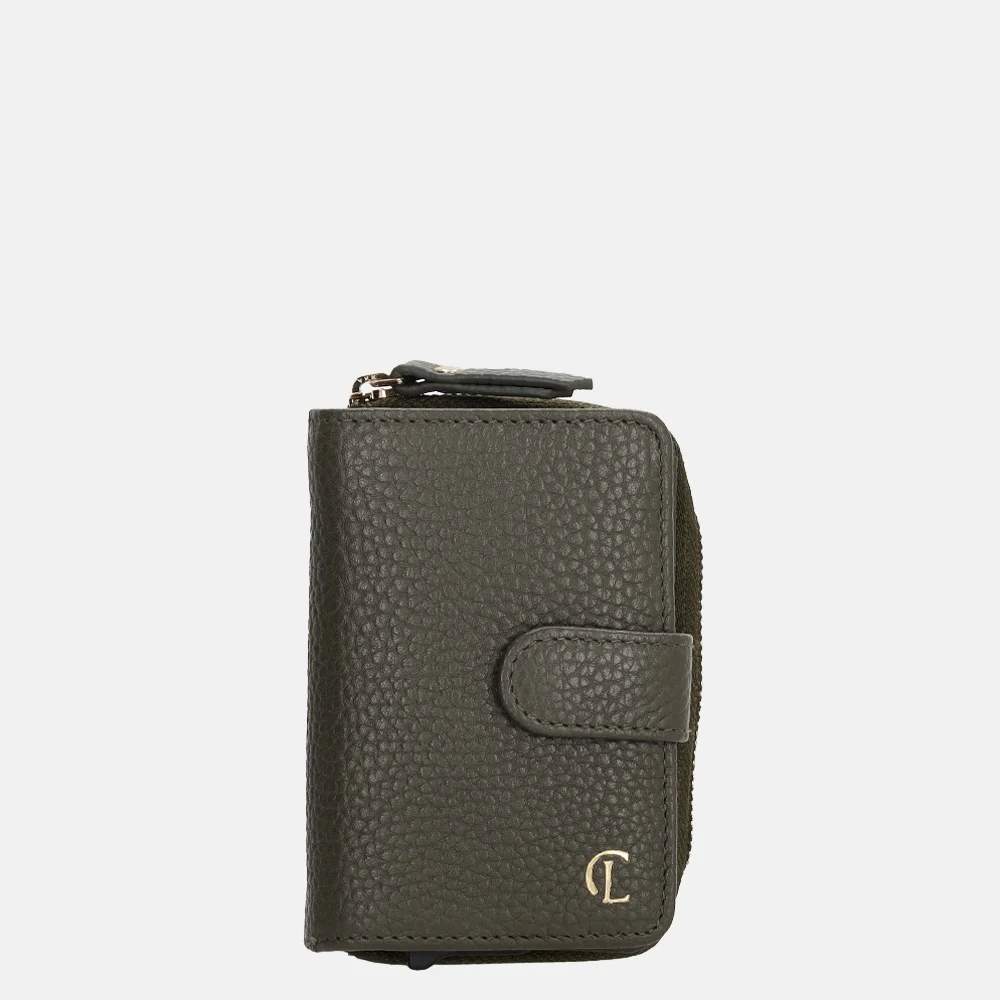 Charm London safety wallet portemonnee donkergroen