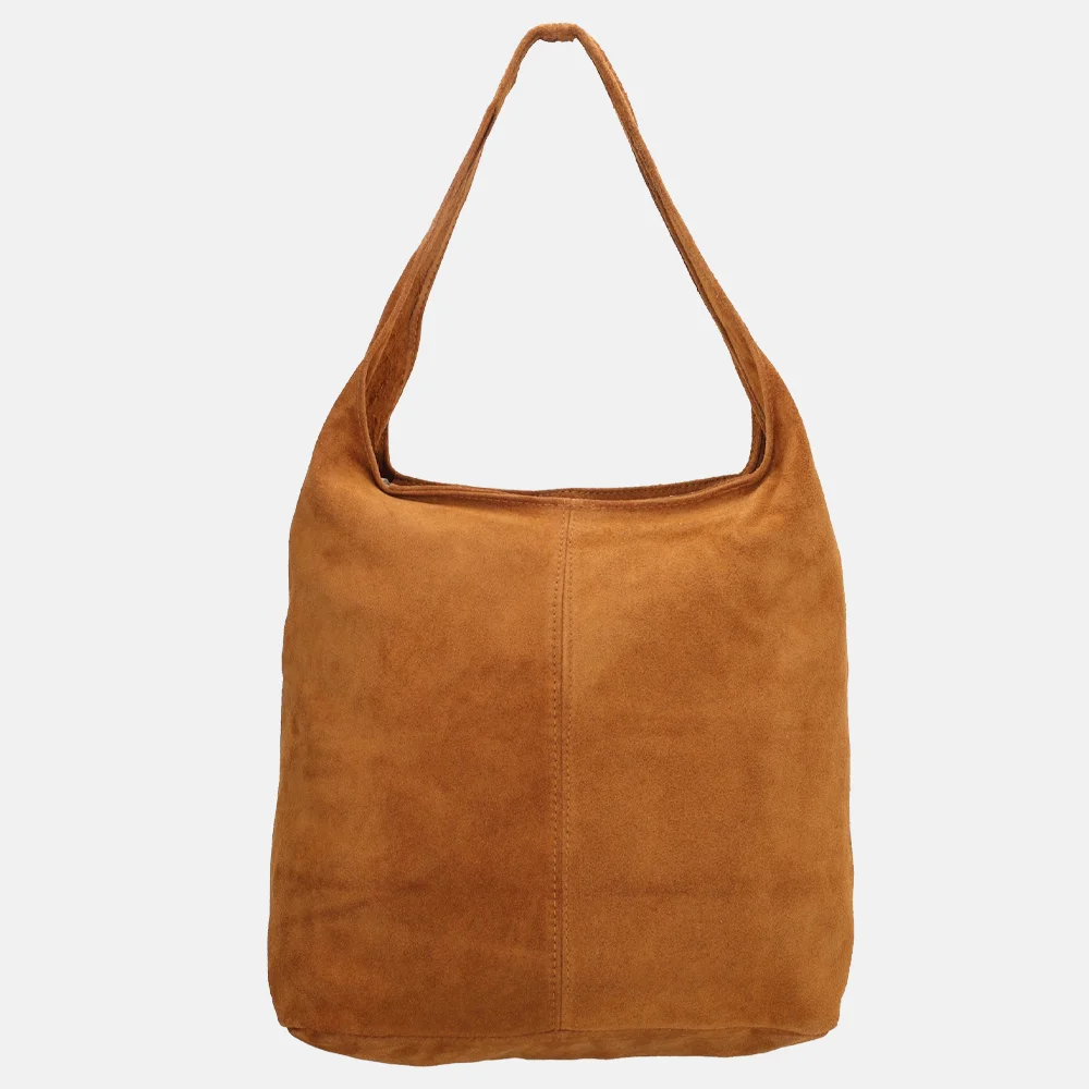 Charm London suède buideltas L cognac bij Duifhuizen
