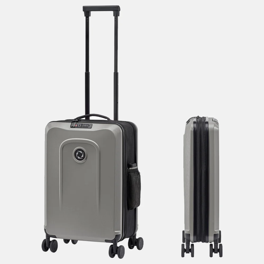Senz Foldaway handbagage koffer opvouwbaar 55 cm silk grey bij Duifhuizen