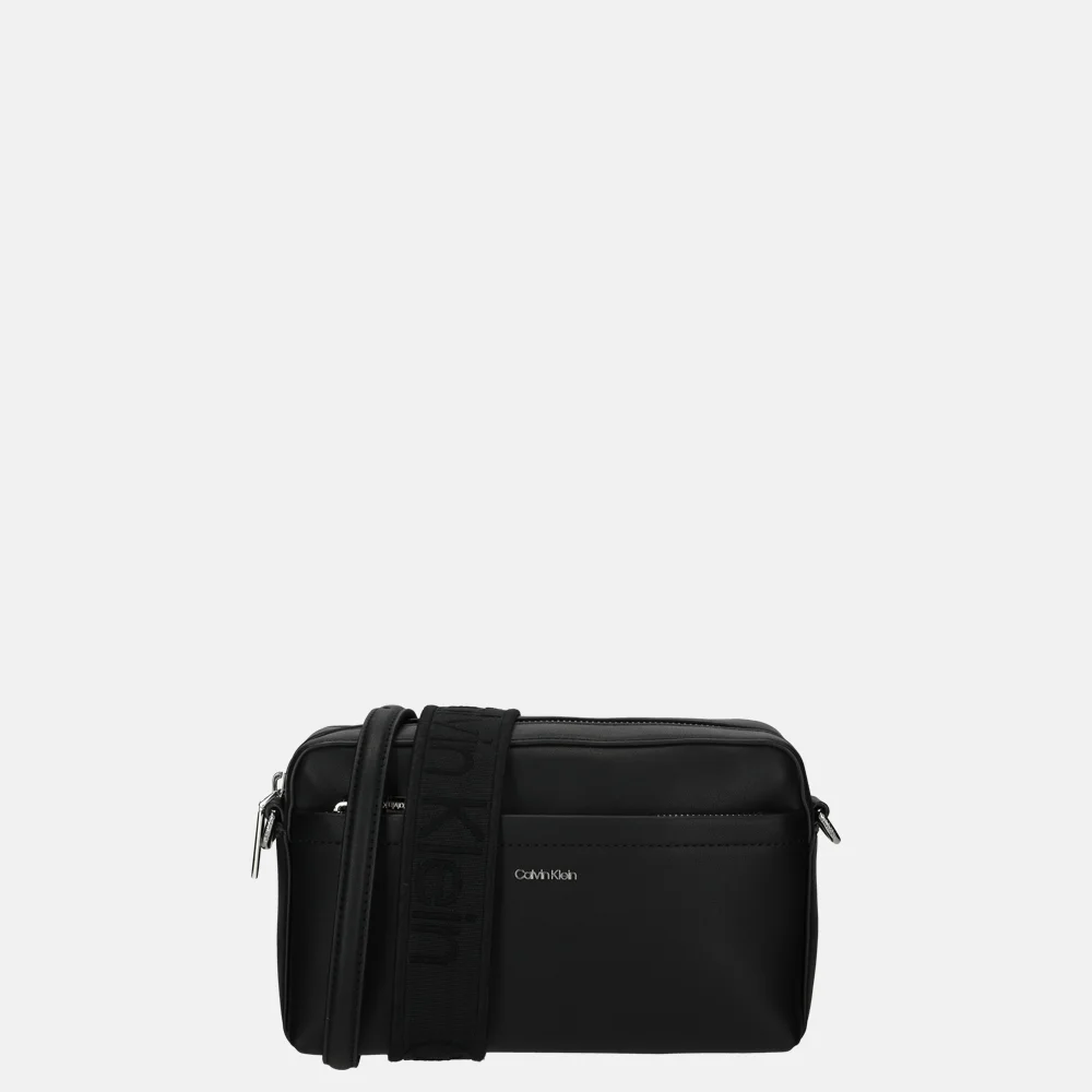 Calvin Klein must convertible camera bag crossbody tas black bij Duifhuizen
