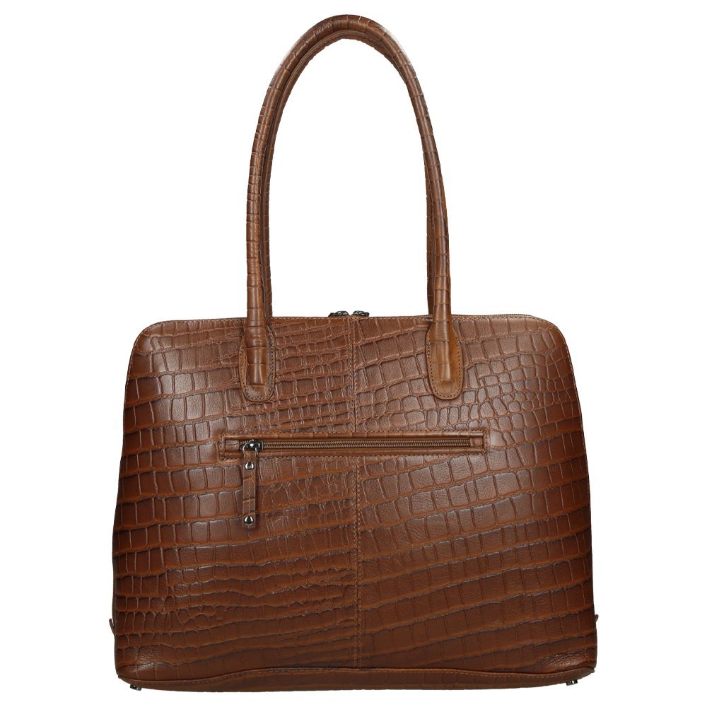 Berba Laguna shopper 15 inch cognac bij Duifhuizen