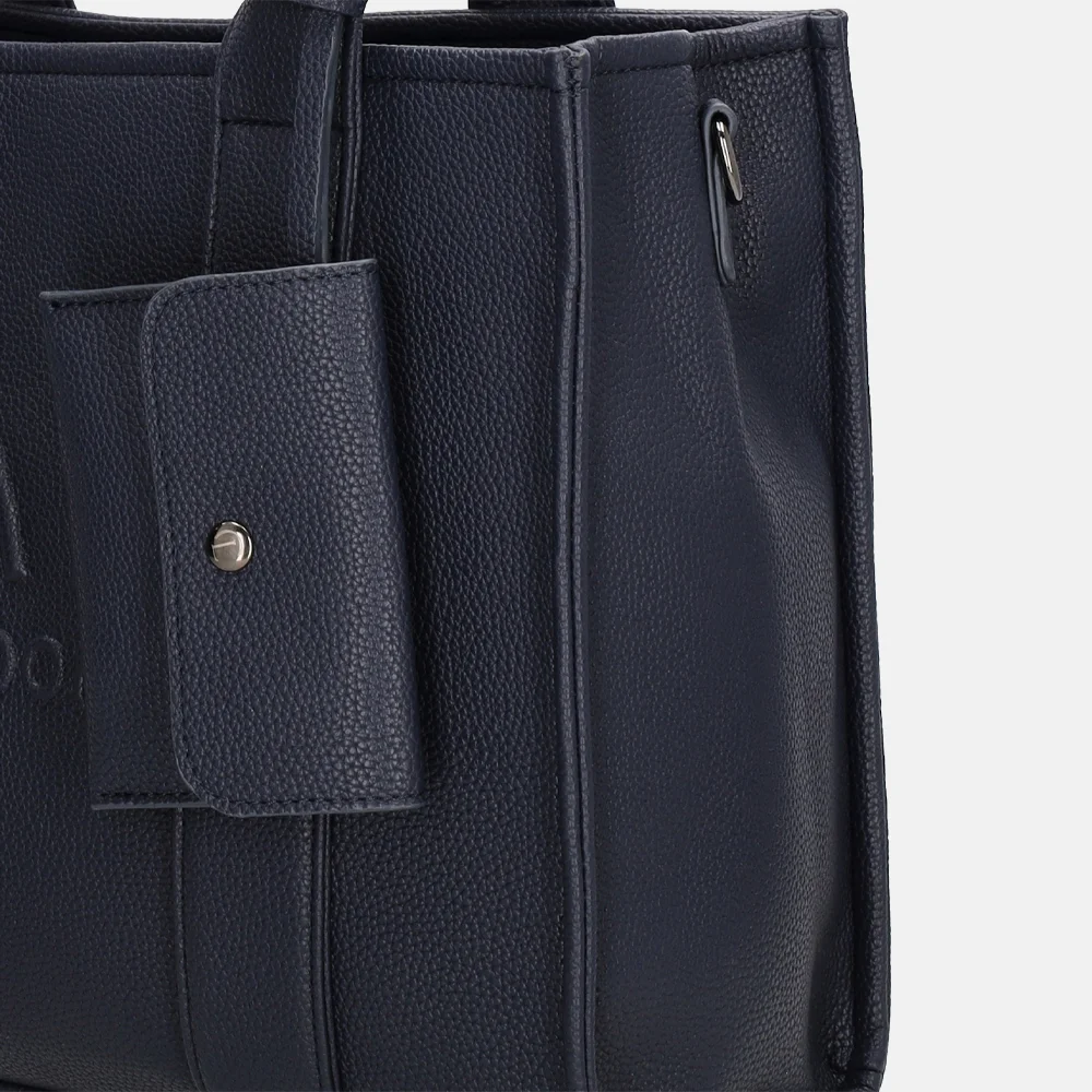 Charm London Debossed shopper M blauw bij Duifhuizen