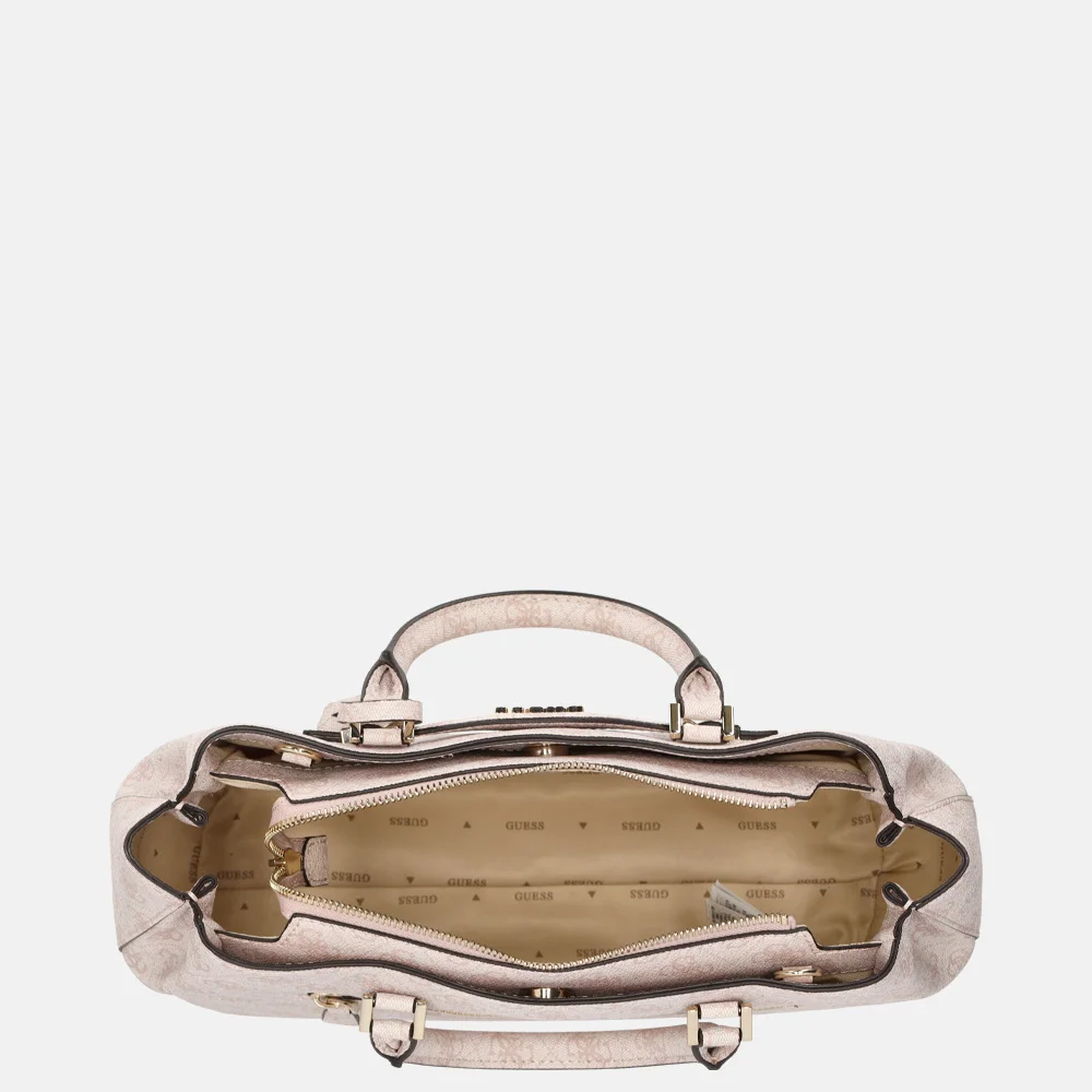Guess Katya girlfriend satchel handtas rose water logo bij Duifhuizen