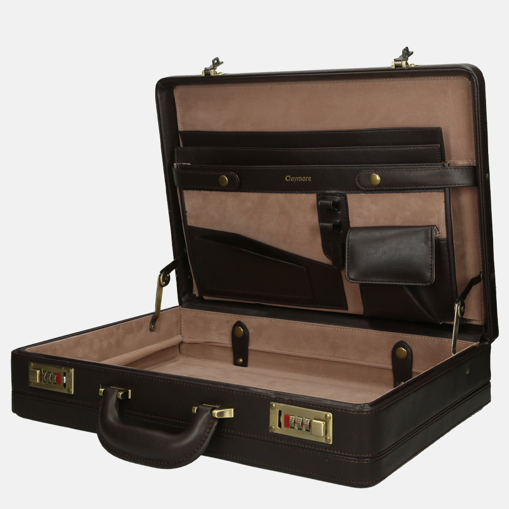 Claymore attache koffer/aktetas bruin bij Duifhuizen