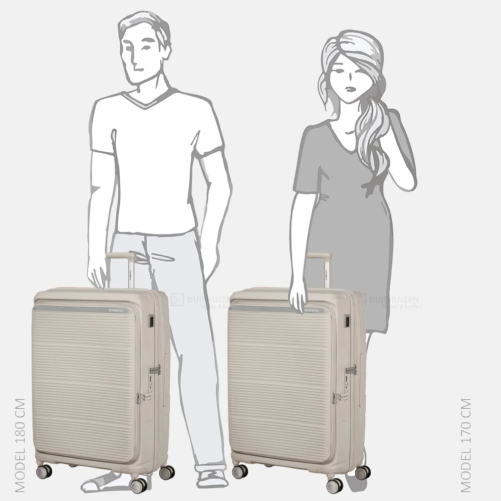 Samsonite Paralux HS Spinner reiskoffer expendable 75 cm stone grey bij Duifhuizen