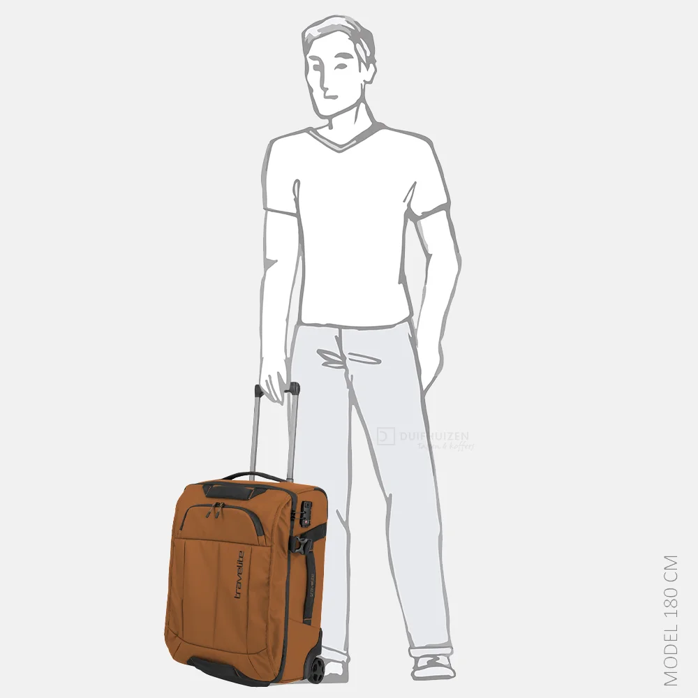 Travelite Briize reistas op wielen 55 cm curry bij Duifhuizen