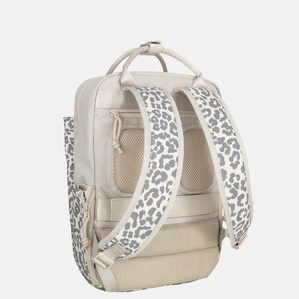 New Rebels Urban Miami laptoprugzak 13 inch beige leopard bij Duifhuizen