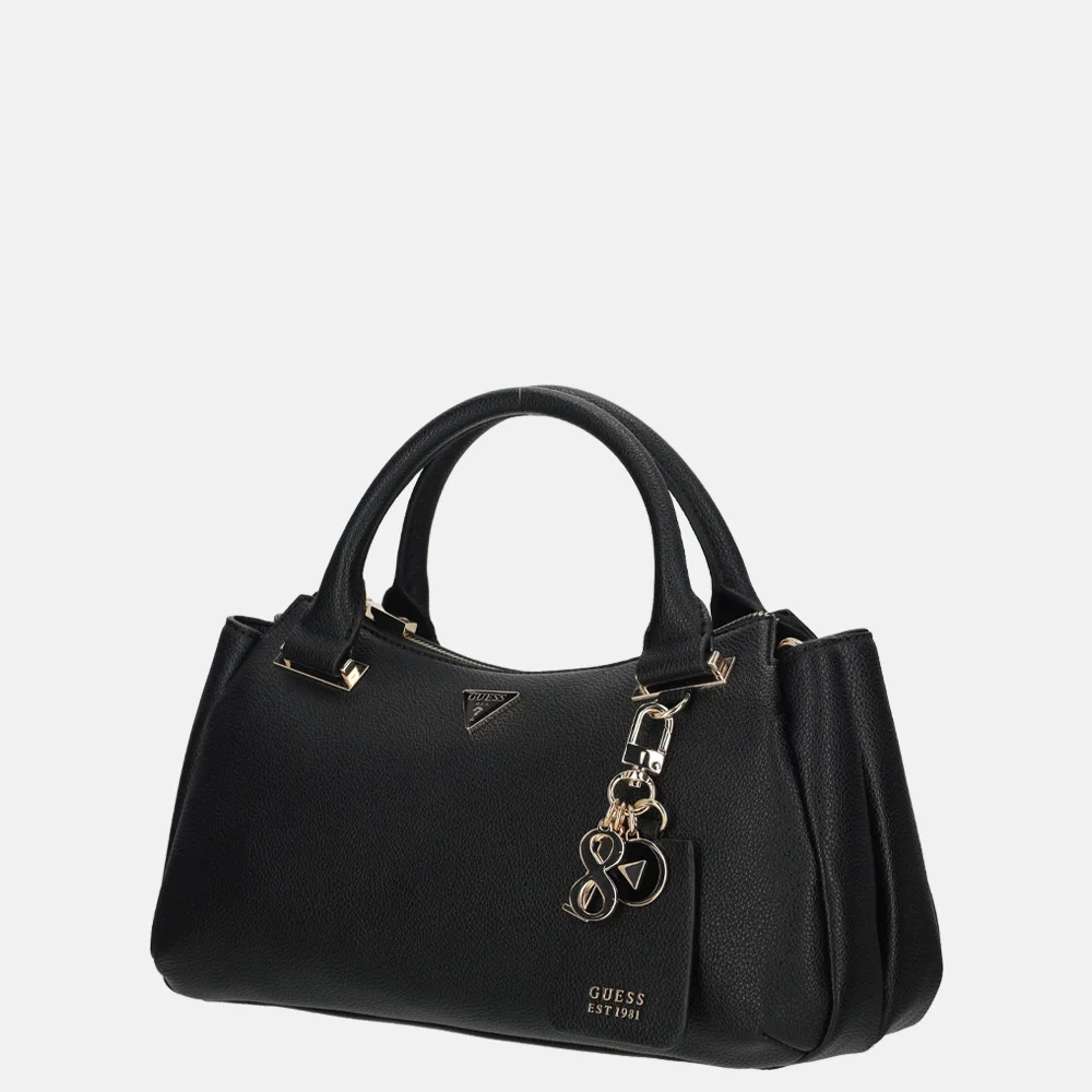 Guess Evie triple comp satchel handtas black bij Duifhuizen