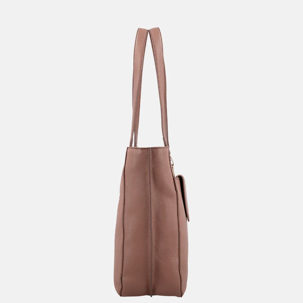 Loulou Essentiels Celine shopper met laptopvak 15.6 inch mousse bij Duifhuizen