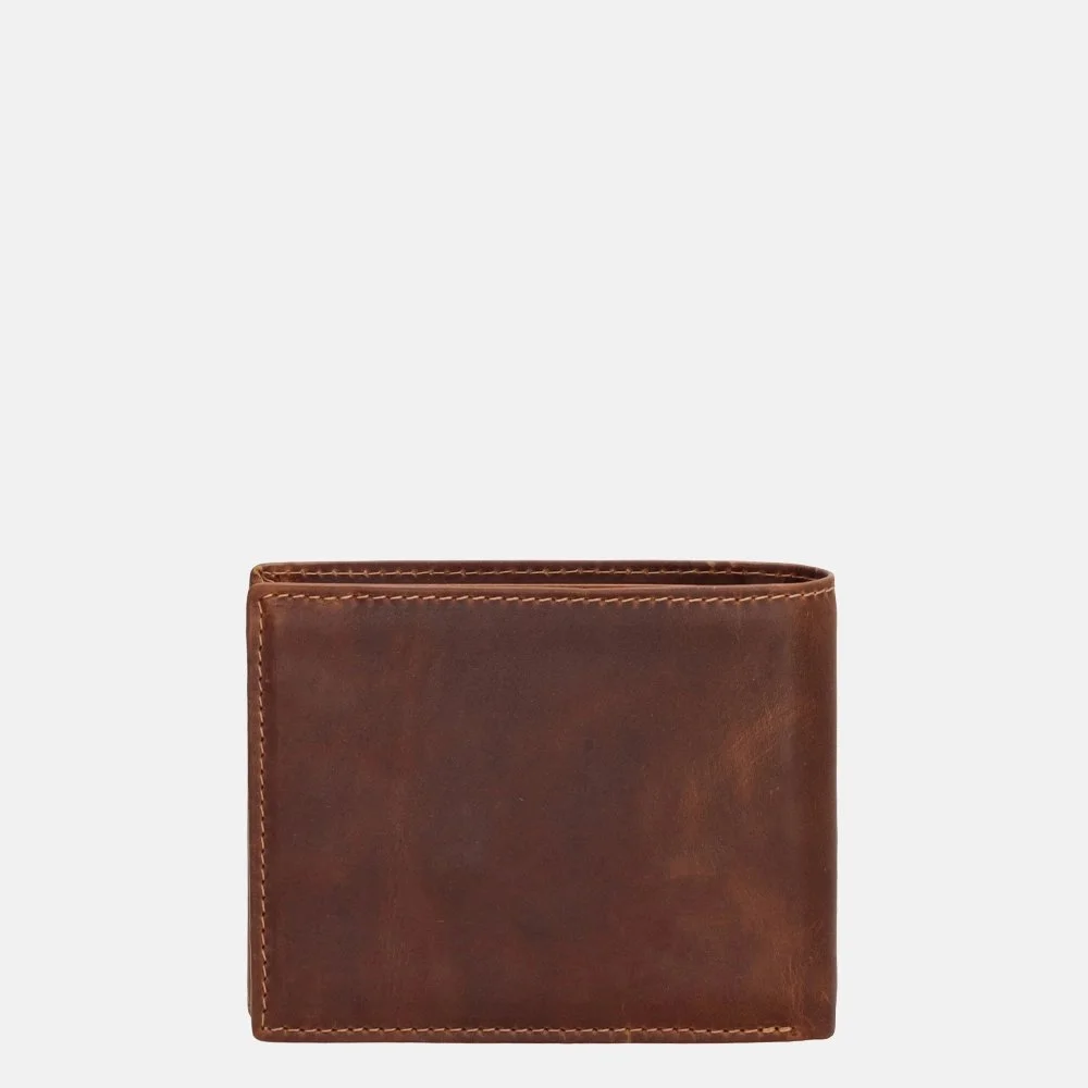 Hide & Stitches Idaho billfold cognac bij Duifhuizen