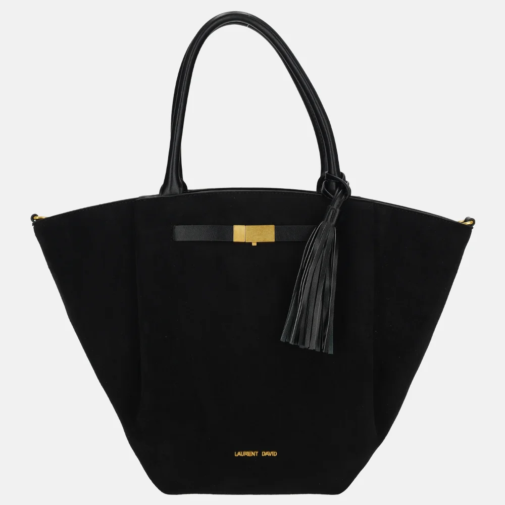 Laurent David Camille handtas suedine black bij Duifhuizen