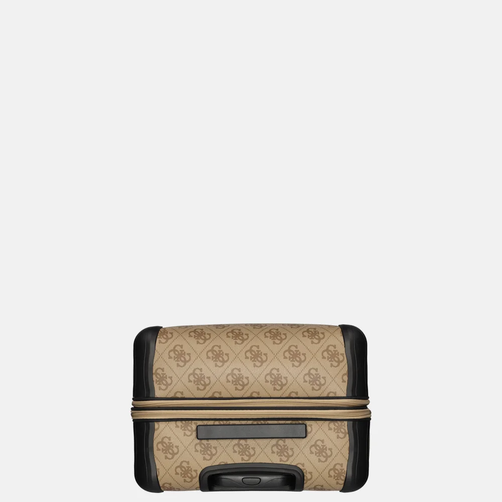 Guess Berta Spinner koffer 77 cm latte logo/brown bij Duifhuizen