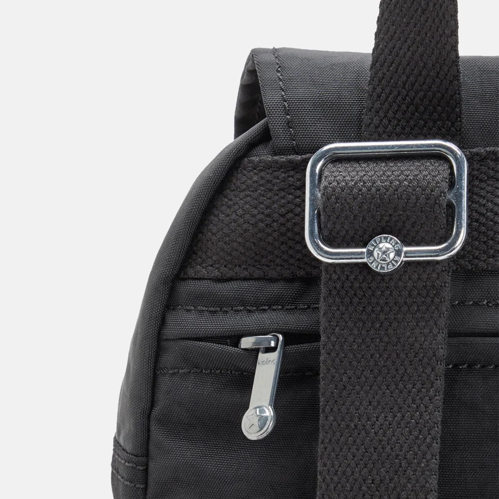 Kipling City Zip rugzak mini black noir bij Duifhuizen