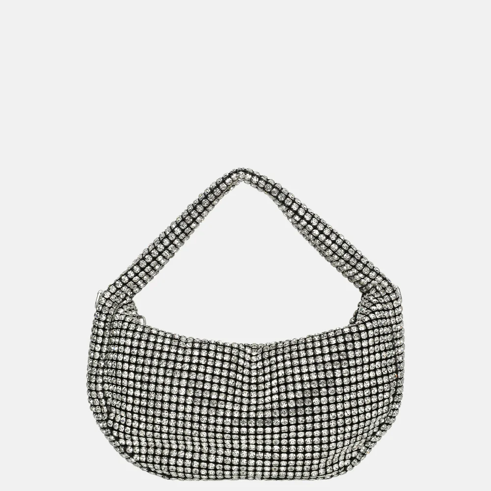 Firenze strass buideltje handtas silver bij Duifhuizen