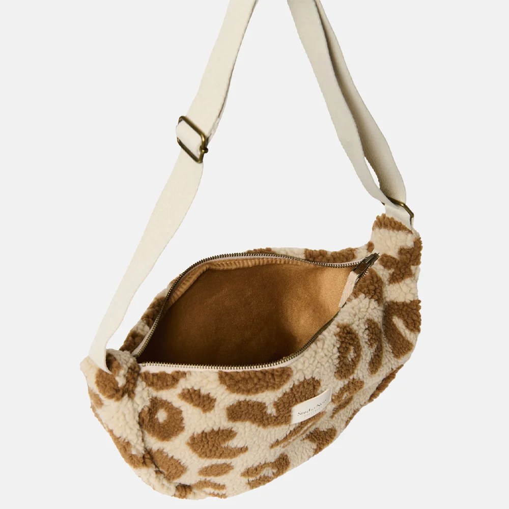 Studio Noos Teddy adult fanny pack crossbody tas leopard bij Duifhuizen