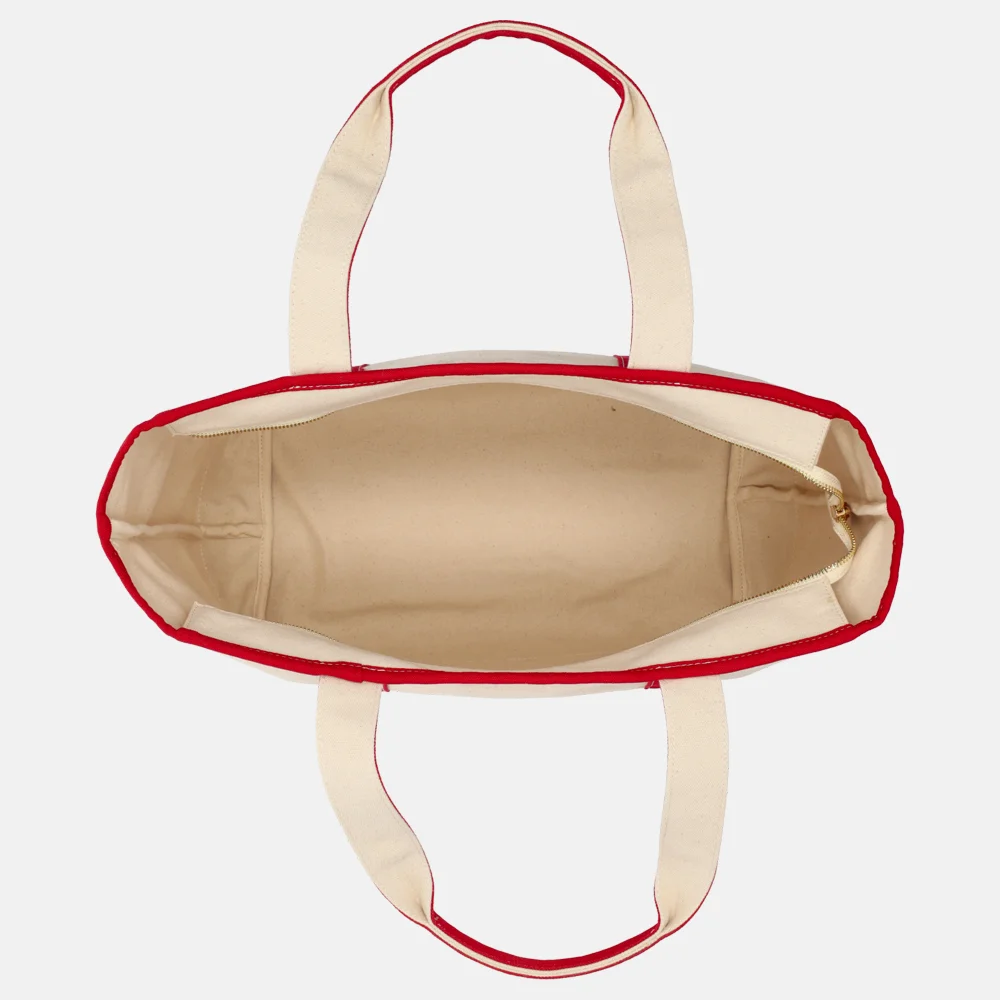 Tommy Hilfiger canvas tote shopper red bij Duifhuizen