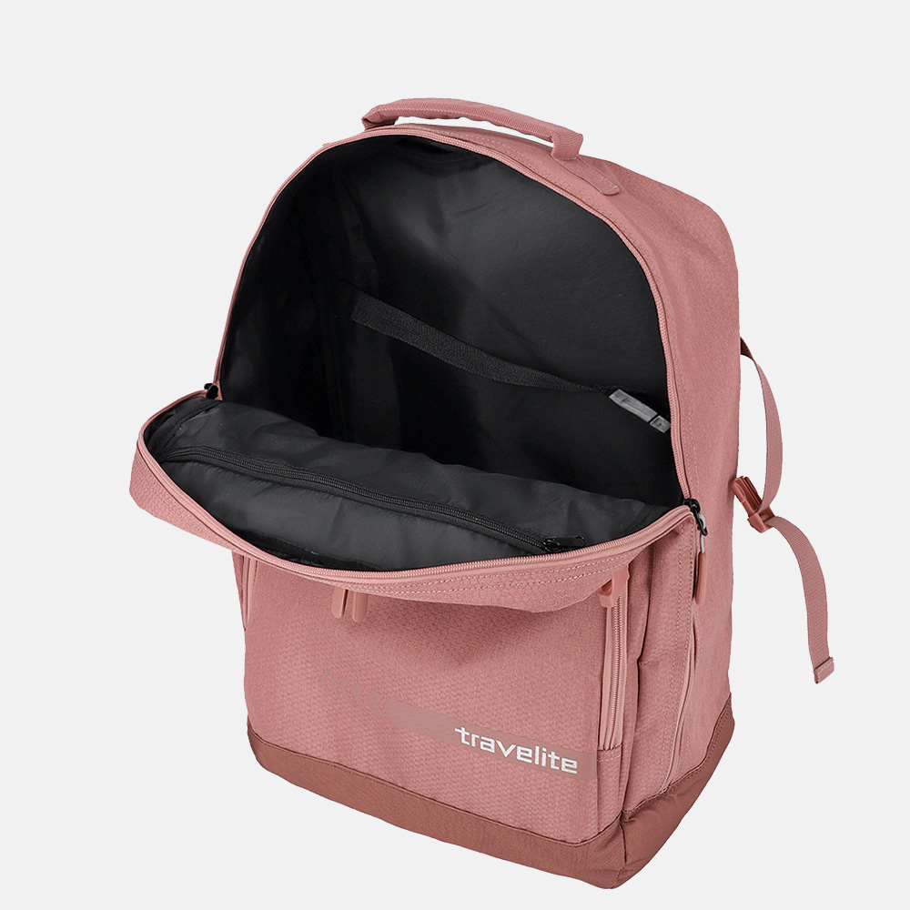 Travelite Kick Off Cabin Size backpack/weekender rugzak rose bij Duifhuizen