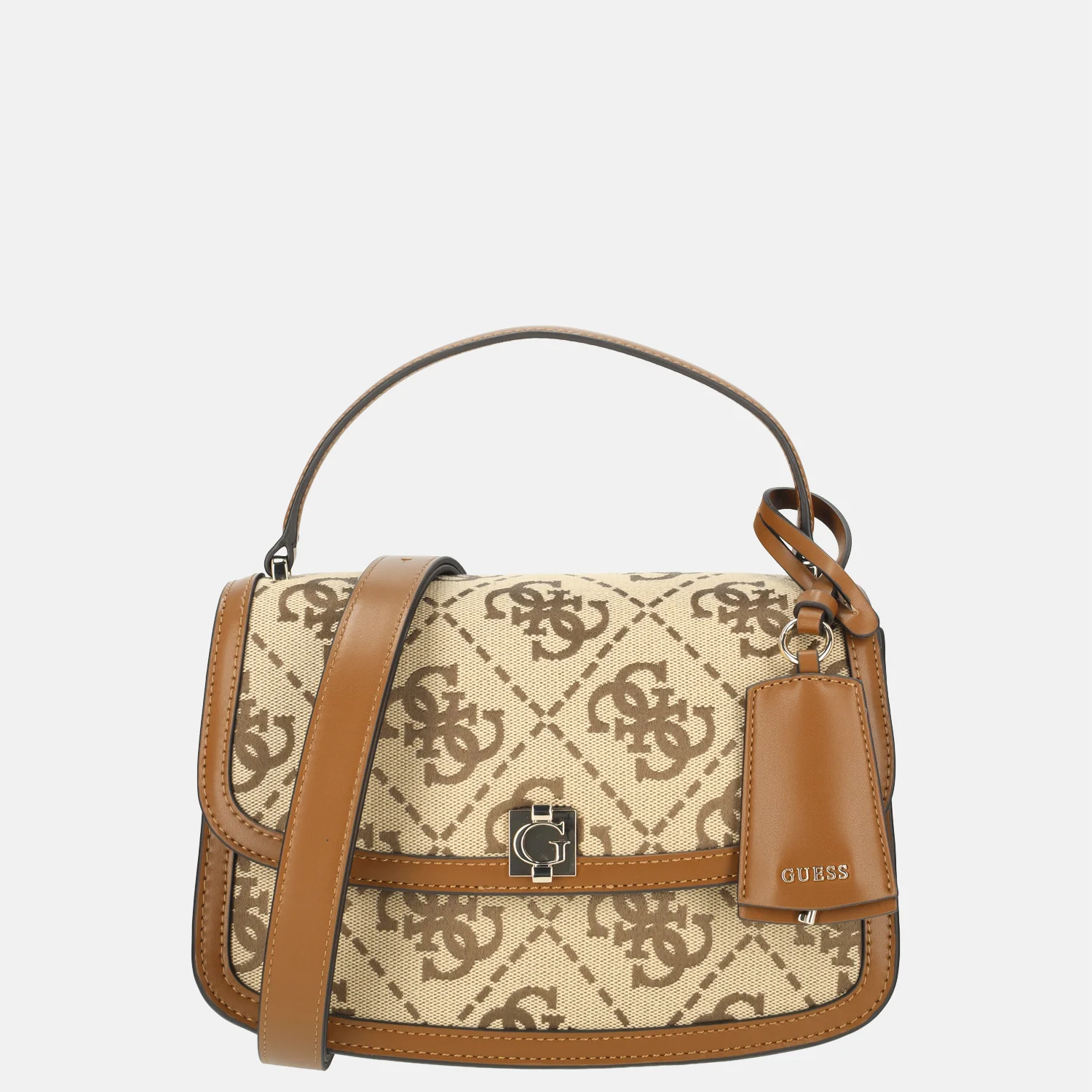 Guess Audrey logo crossbody tas latte logo