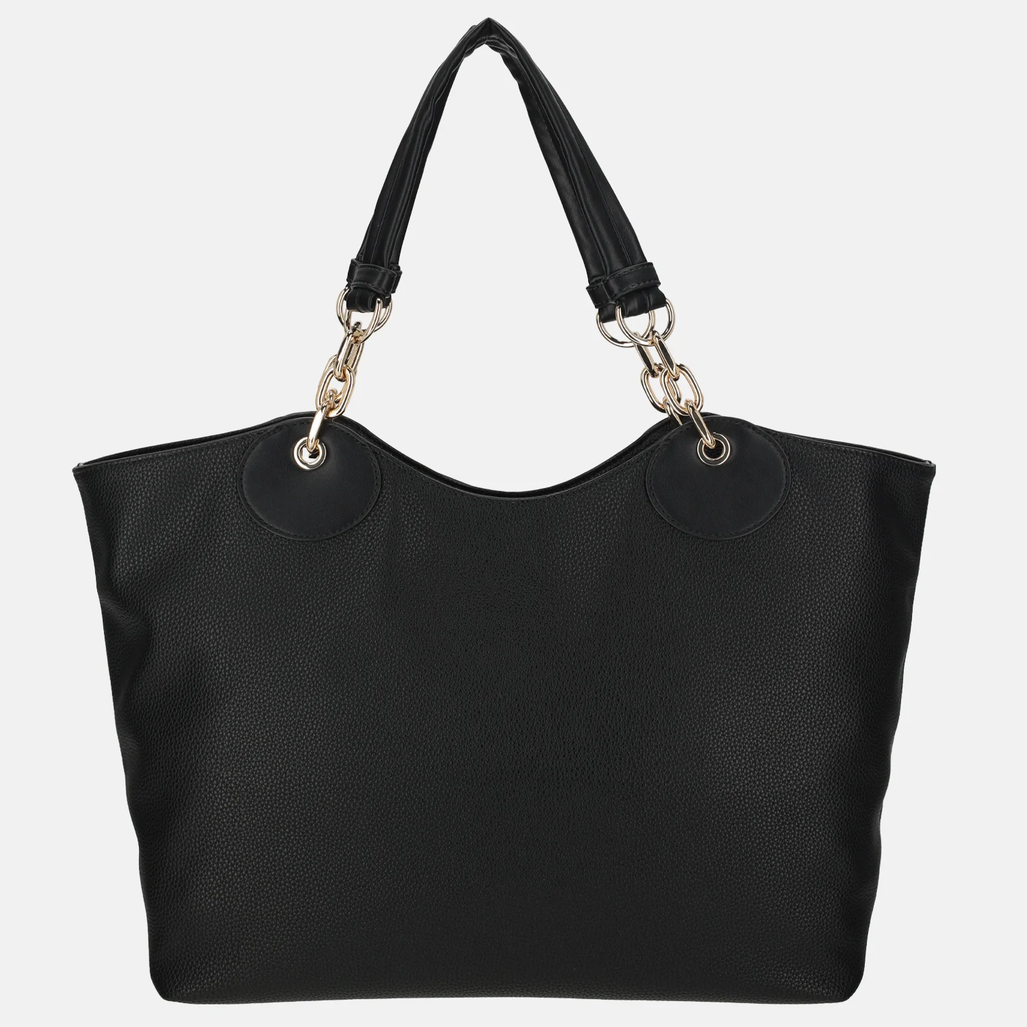 Liu Jo Faiza shopper tote L nero/brass gold bij Duifhuizen