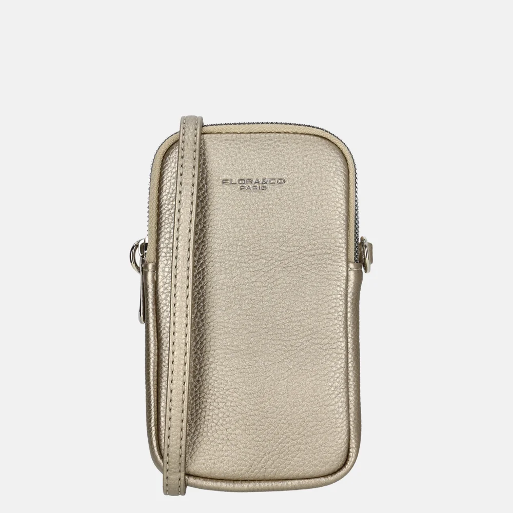 Flora & Co telefoontas taupe metal