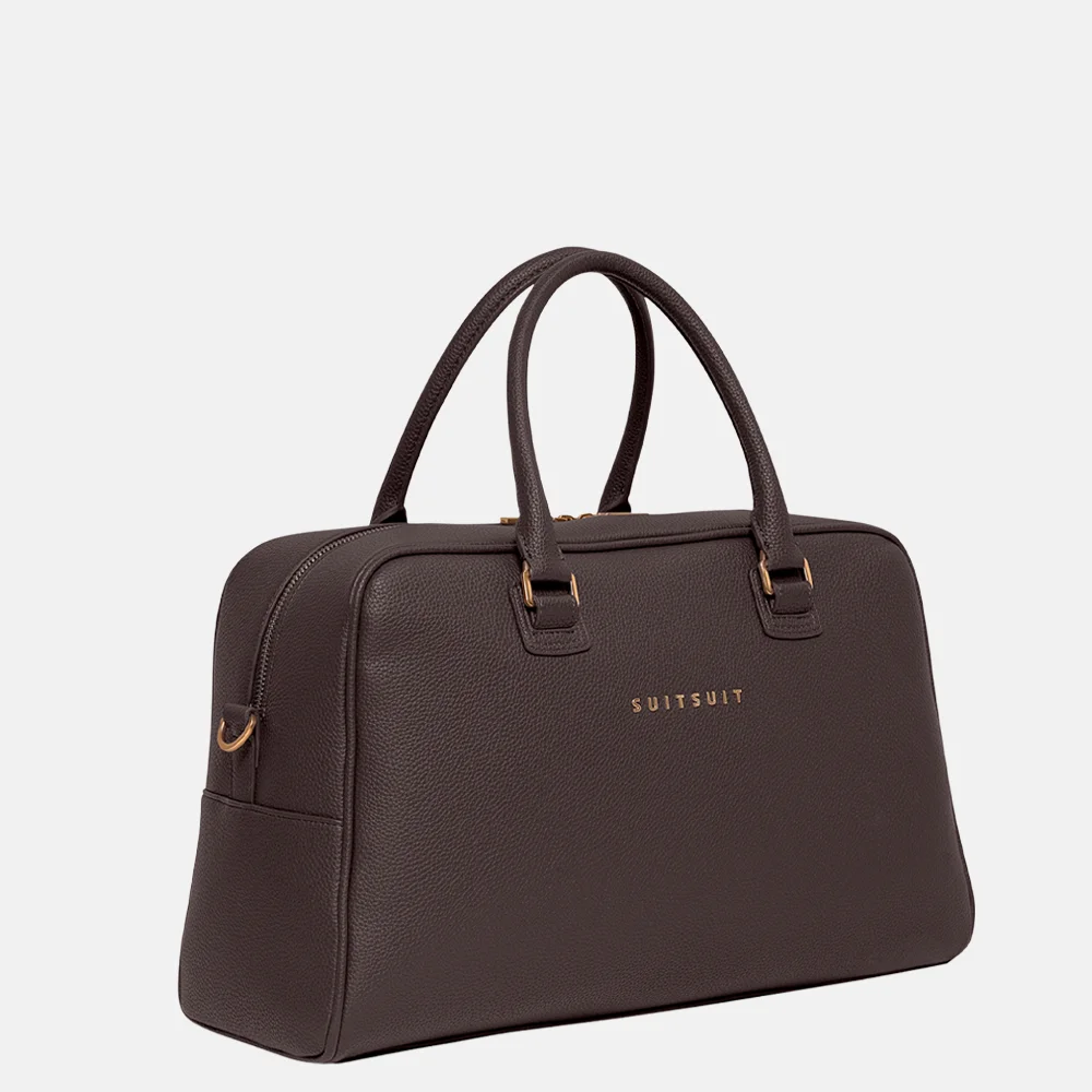 Suitsuit Fab Seventies weekendtas chocolate brown bij Duifhuizen