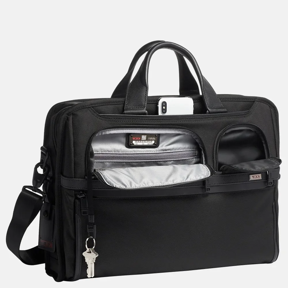 Tumi laptoptas 17 inch L black bij Duifhuizen