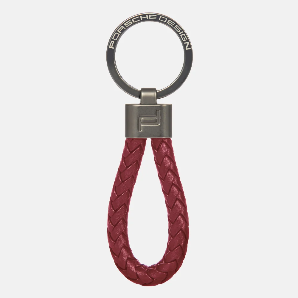 Porsche Design sleutelhanger leer carmin