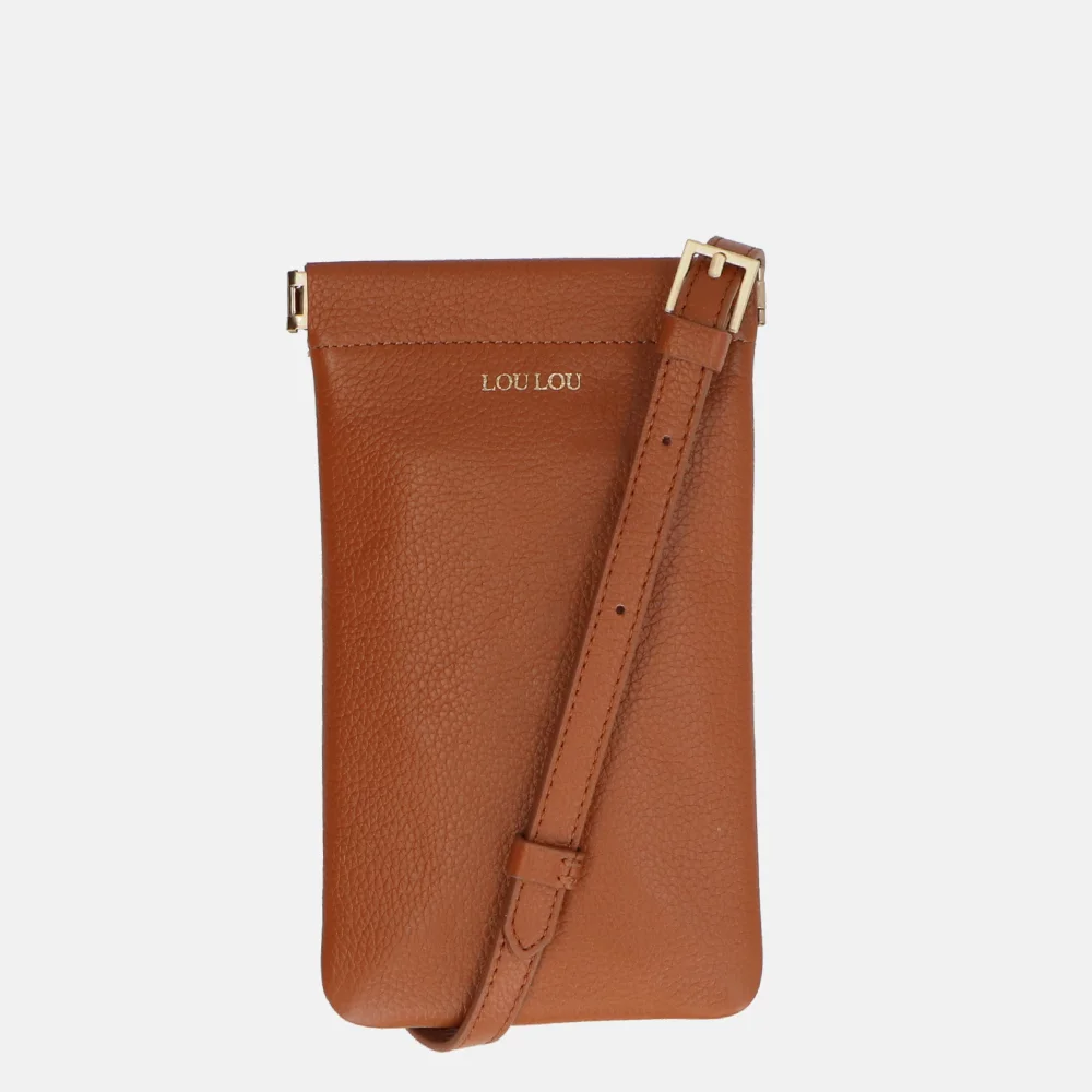 Loulou Essentiels Mia telefoontas cognac bij Duifhuizen