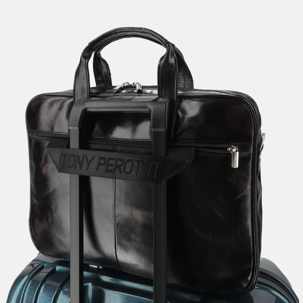 Tony Perotti van Gogh laptoptas 15 inch zwart bij Duifhuizen