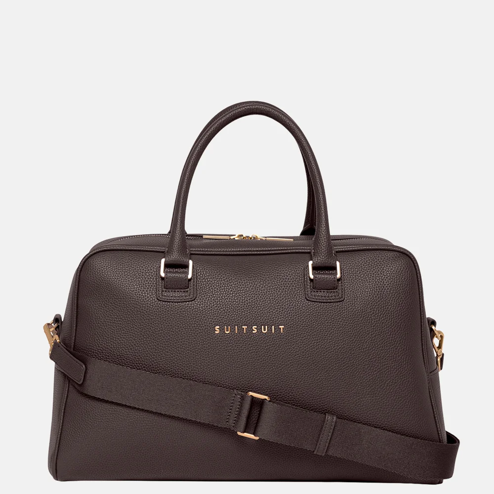 Suitsuit Fab Seventies weekendtas chocolate brown bij Duifhuizen