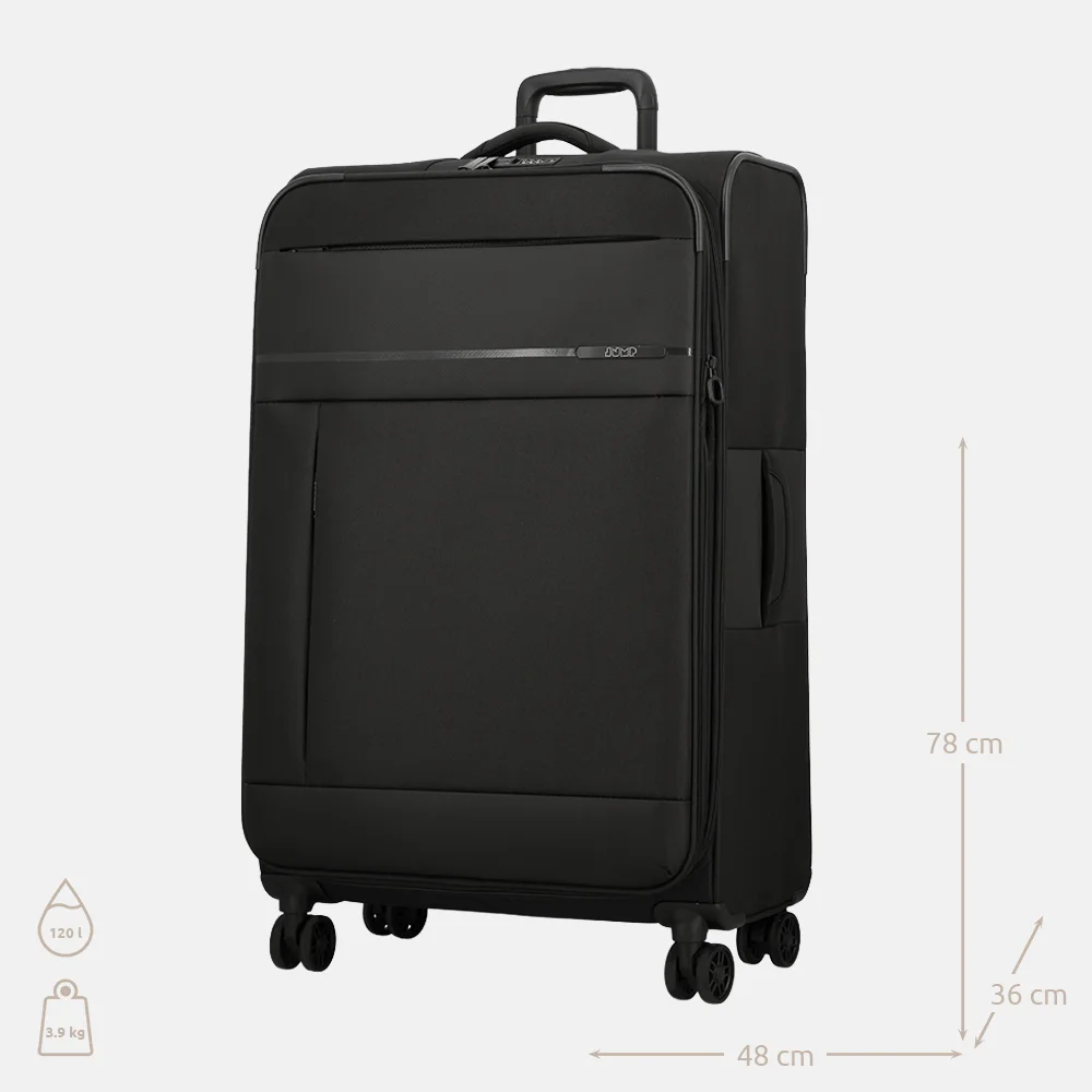 Jump Monthelys souple reiskoffer 78 cm anthracite bij Duifhuizen