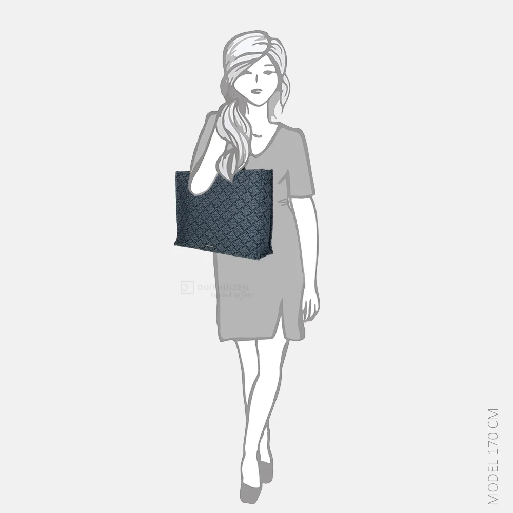 Claudio Ferrici logo shopper L navy bij Duifhuizen