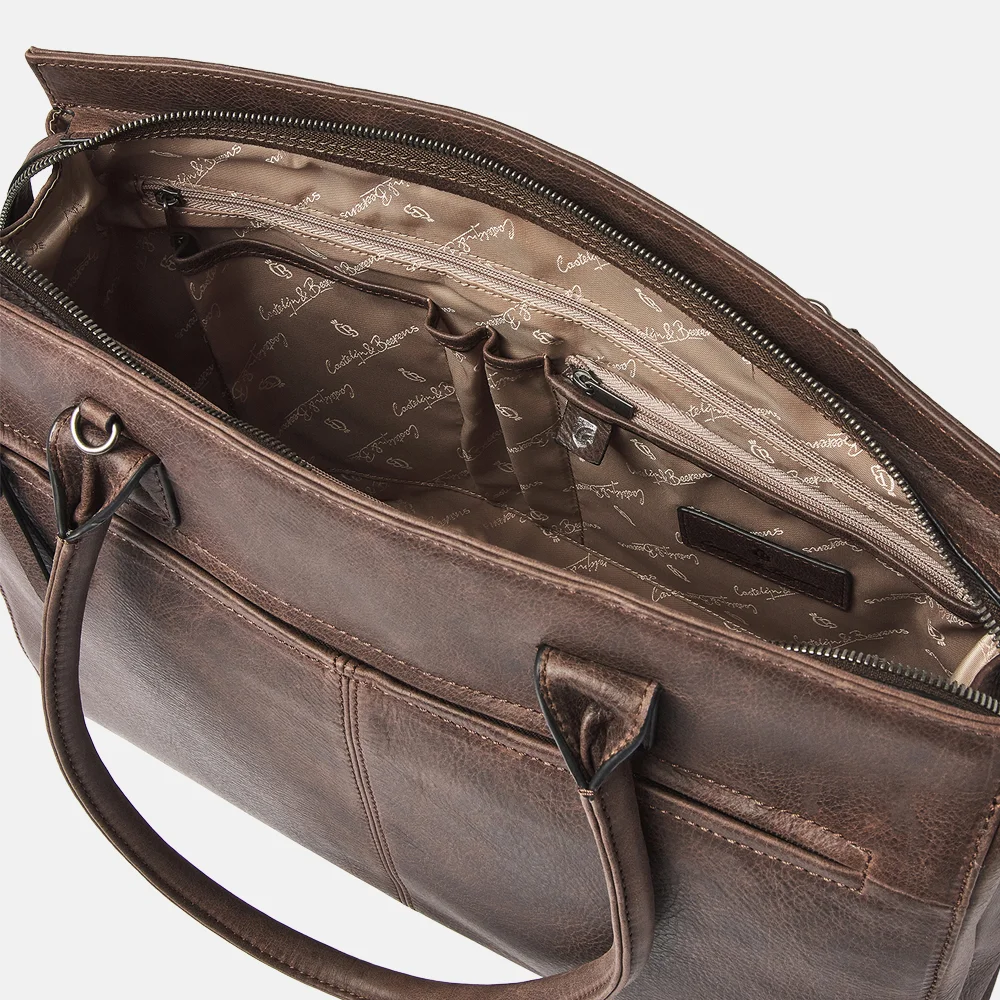 Castelijn en Beerens Carisma laptoptas 15 inch mocca bij Duifhuizen