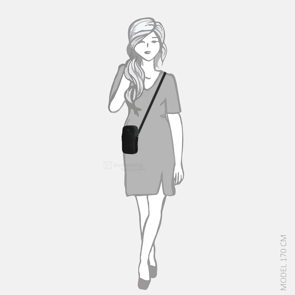 Flora & Co telefoontas black bij Duifhuizen