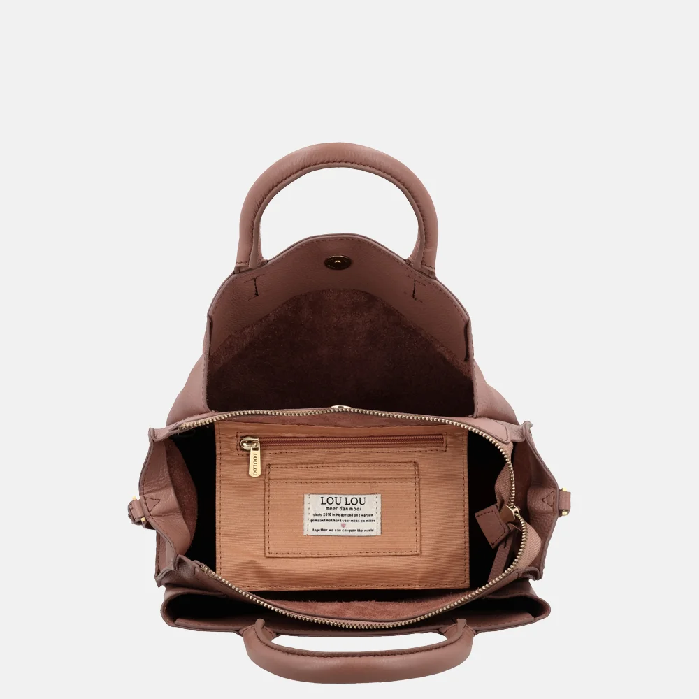 Loulou Essentiels Vera handtas M mocha mousse bij Duifhuizen