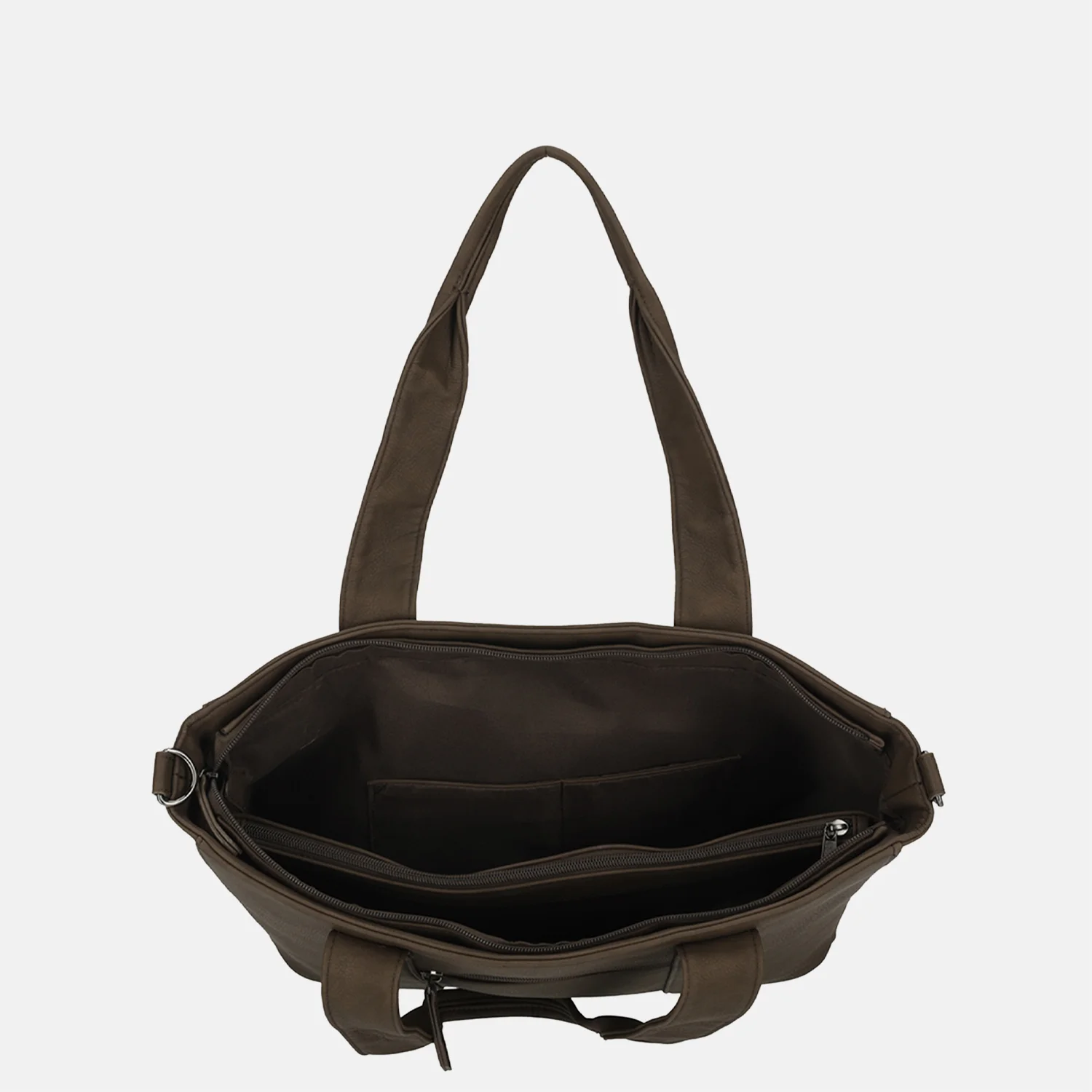 Enrico Benetti Taylor shopper 15 inch donkerbruin bij Duifhuizen