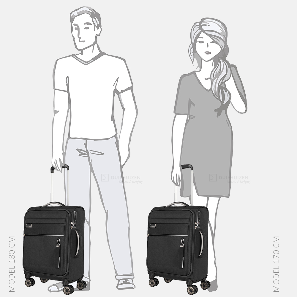 Travelite Miigo handbagage koffer 55 cm black bij Duifhuizen