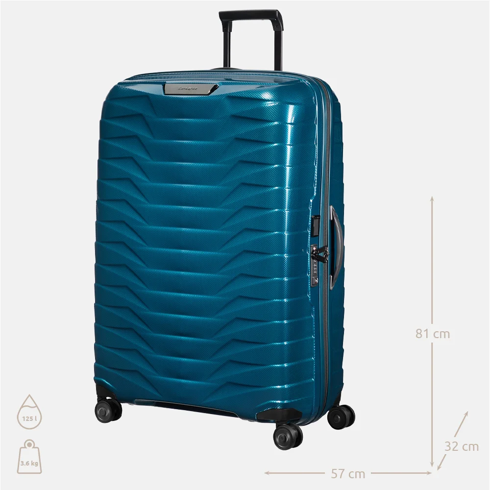Samsonite Proxis Spinner reiskoffer 81 cm petrol blue bij Duifhuizen