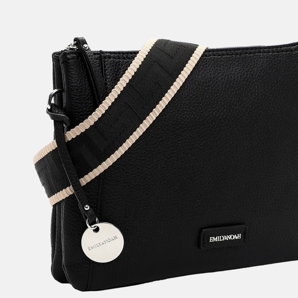 Emily & Noah Enna crossbody tas L black bij Duifhuizen