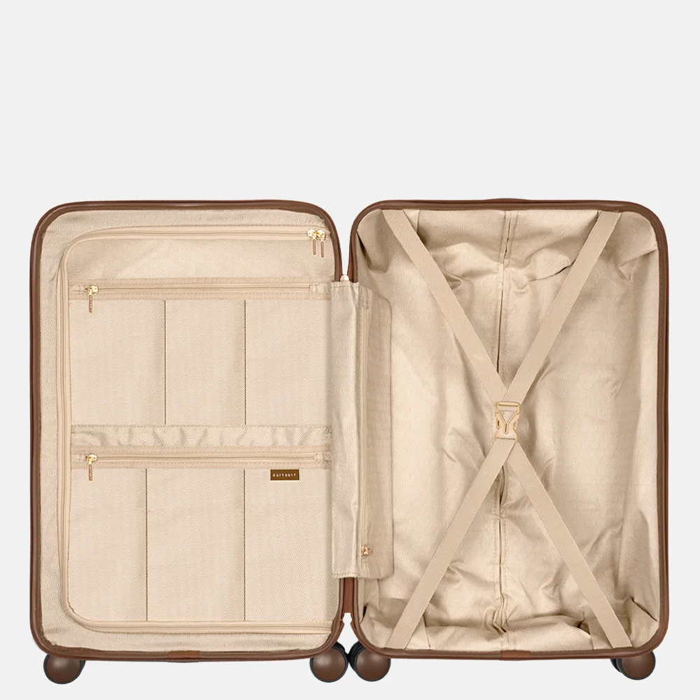 SUITSUIT Fab Seventies koffer 66 cm cocoa brown bij Duifhuizen