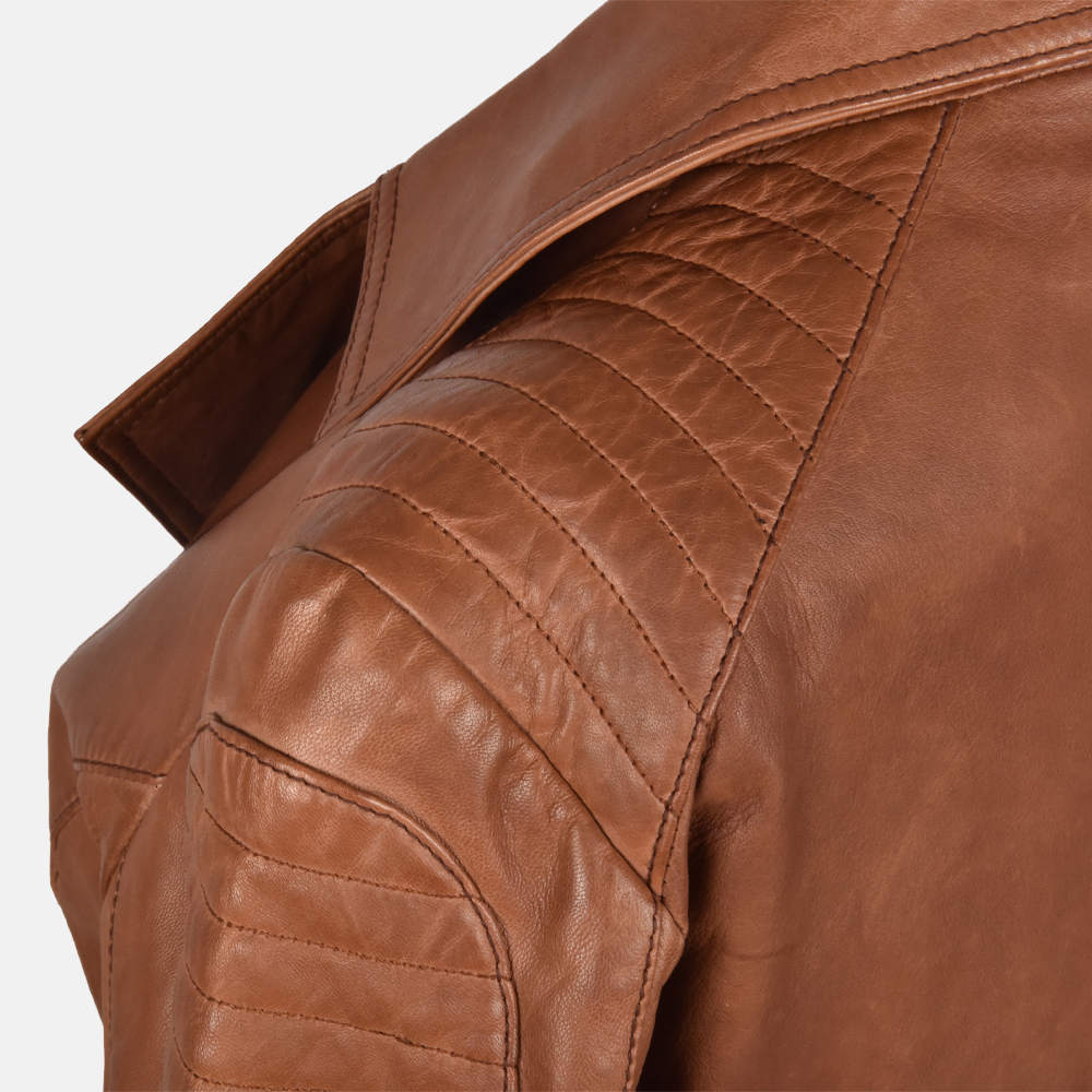 Dekkers Ledermode Lora dames jack cognac bij Duifhuizen