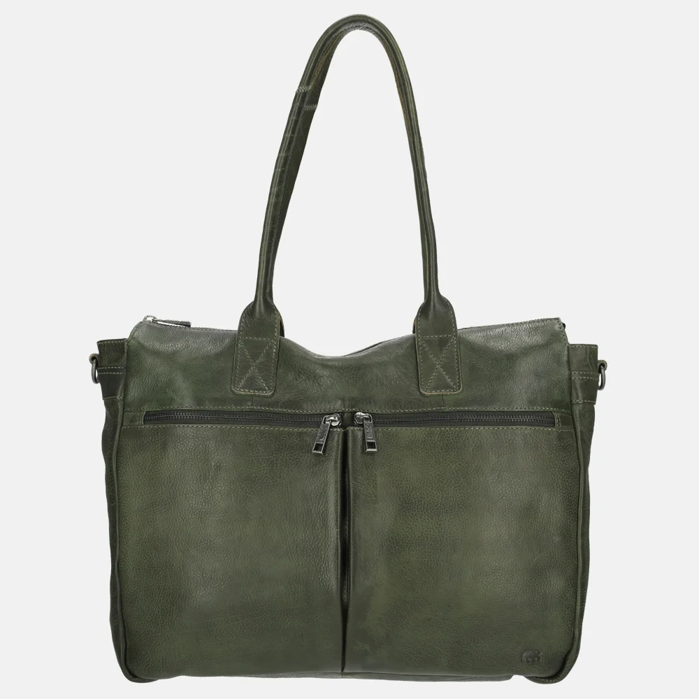 Bear Design laptop shopper 15 inch green bij Duifhuizen