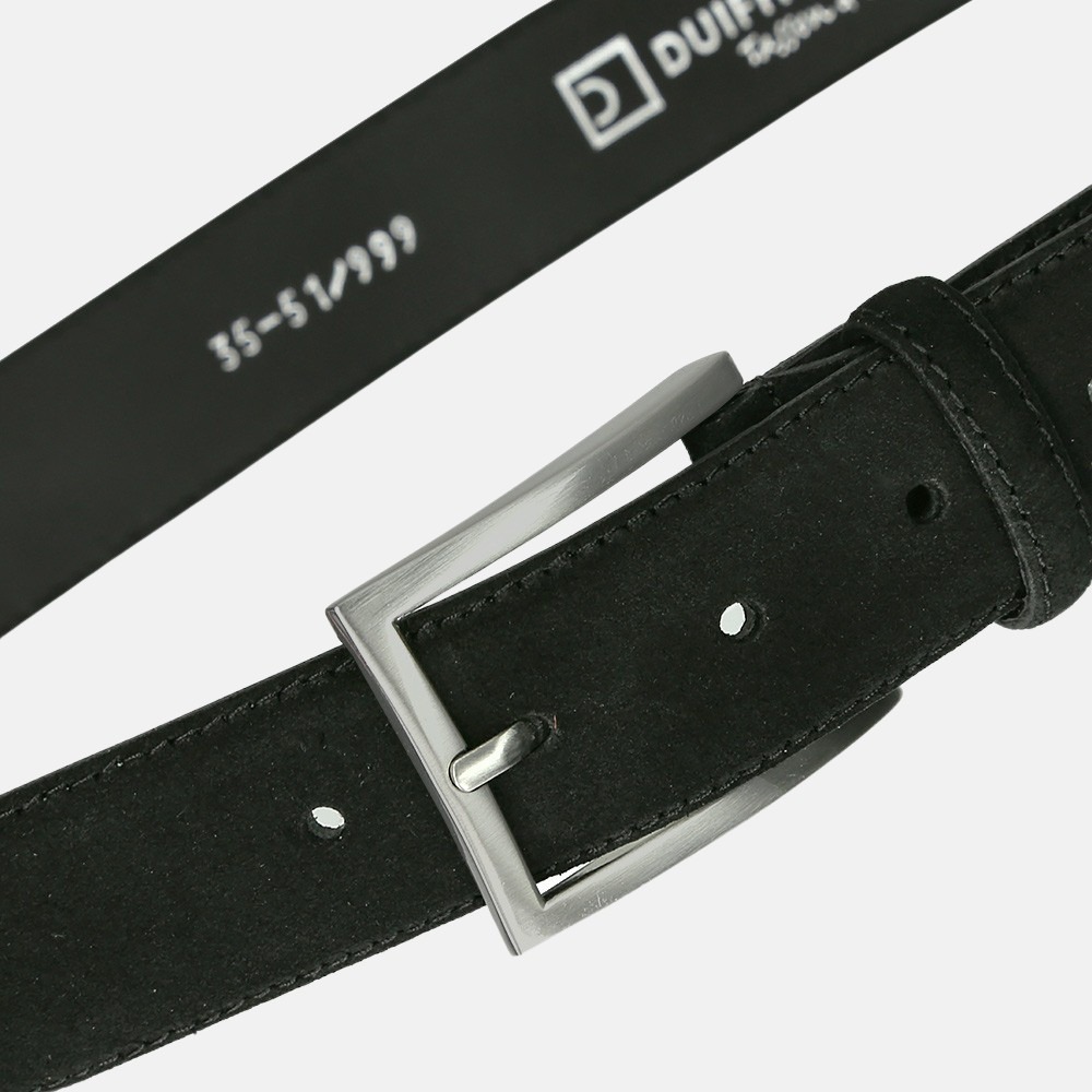 Duifhuizen heren riem 3.5 cm black bij Duifhuizen