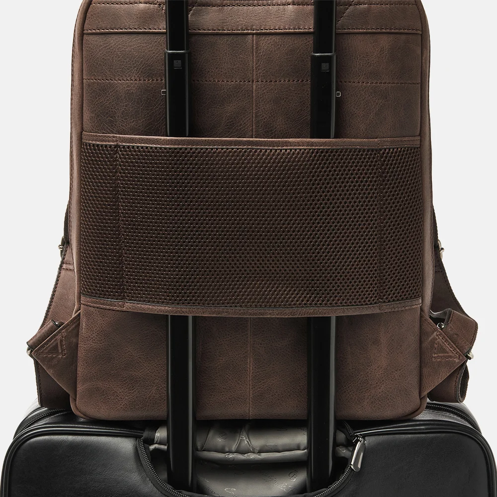 Castelijn en Beerens laptoprugzak 15 inch mocca bij Duifhuizen