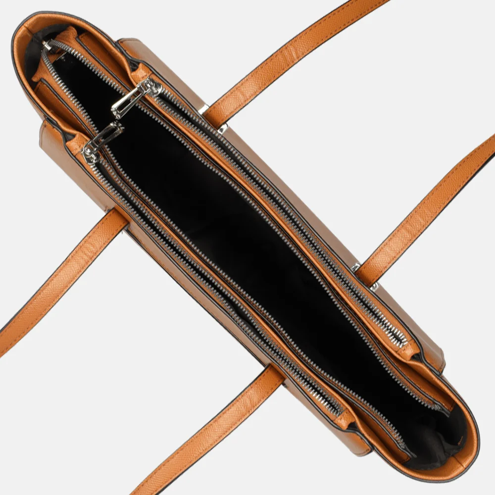 Flora & Co shopper camel bij Duifhuizen